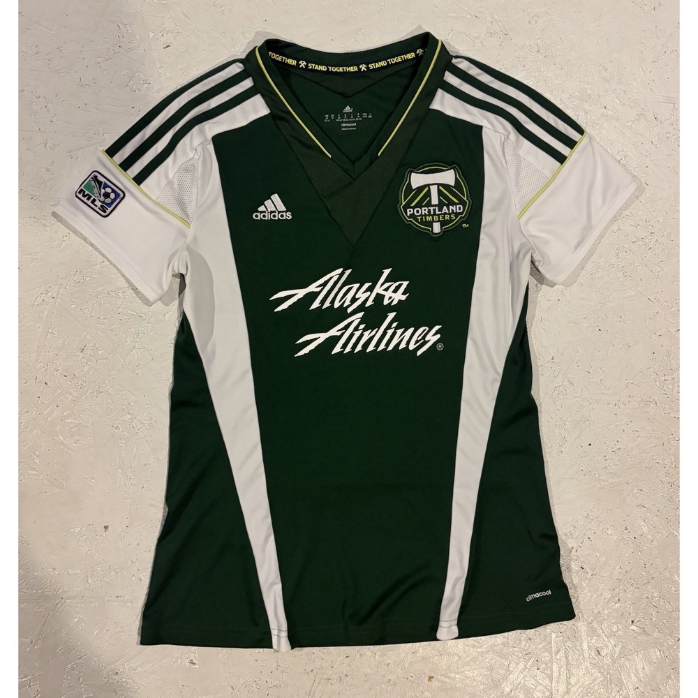 Adidas Portland Timbers Womens Soccer Jersey Size M MLS Z07793 Green 2013/14